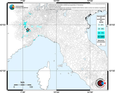 Mappa territorio comunale con almeno 3 questionari