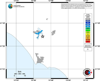 Mappa EMS - territori località