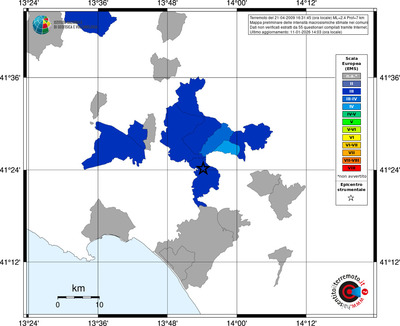 Mappa EMS - territori comuni