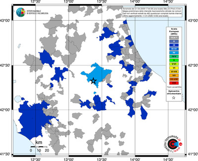 Mappa EMS - territori comuni
