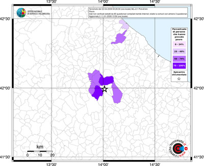Mappa territorio comunale con almeno 3 questionari