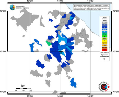 Mappa EMS - territori comuni