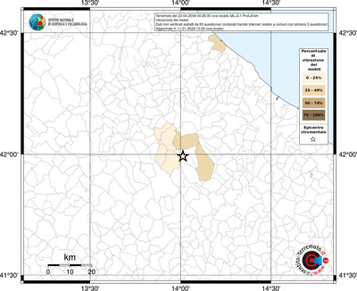 Mappa territorio comunale con almeno 3 questionari