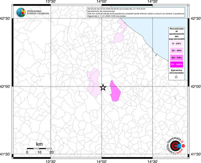 Mappa territorio comunale con almeno 3 questionari