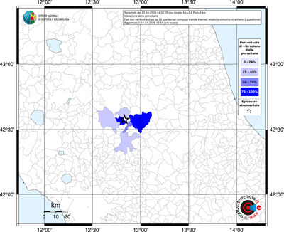 Mappa territorio comunale con almeno 3 questionari
