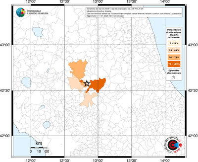 Mappa territorio comunale con almeno 3 questionari
