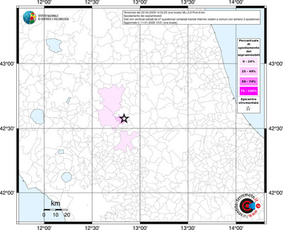 Mappa territorio comunale con almeno 3 questionari
