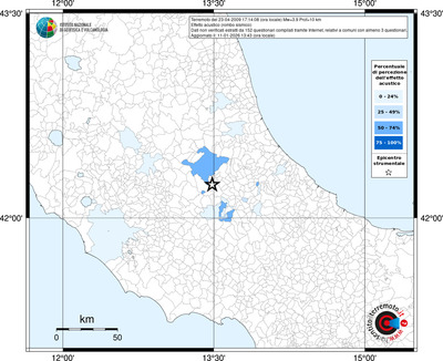 Mappa territorio comunale con almeno 3 questionari