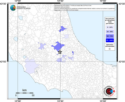 Mappa territorio comunale con almeno 3 questionari