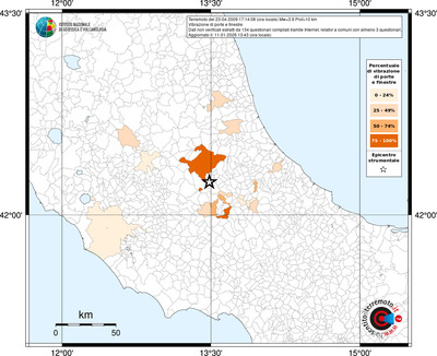 Mappa territorio comunale con almeno 3 questionari
