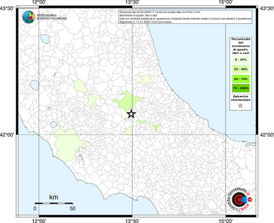 Mappa territorio comunale con almeno 3 questionari