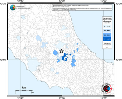 Mappa territorio comunale con almeno 3 questionari