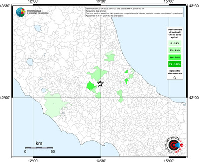 Mappa territorio comunale con almeno 3 questionari