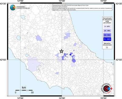 Mappa territorio comunale con almeno 3 questionari