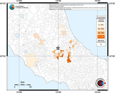 Mappa territorio comunale con almeno 3 questionari