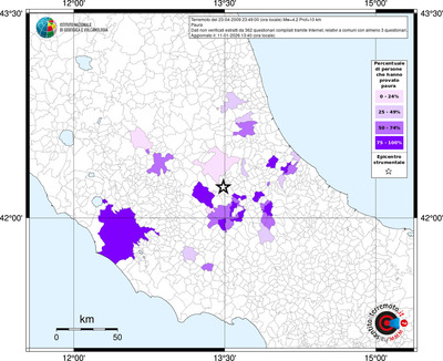 Mappa territorio comunale con almeno 3 questionari