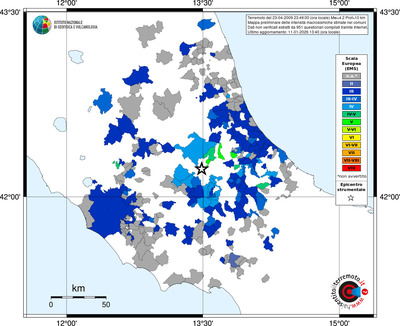 Mappa EMS - territori comuni