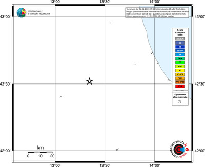 Mappa EMS - territori località