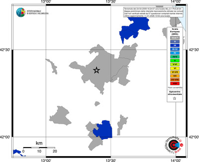 Mappa EMS - territori comuni