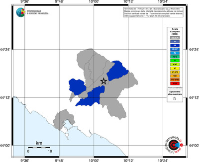 Mappa EMS - territori comuni