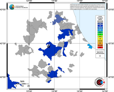 Mappa EMS - territori comuni