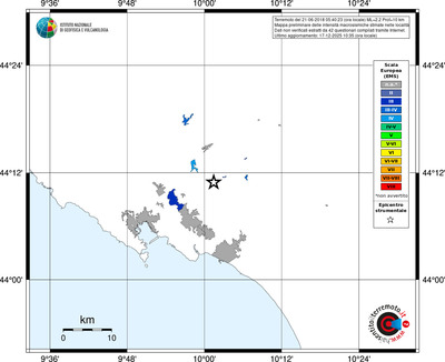 Mappa EMS - territori località