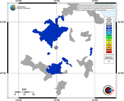 Mappa EMS - territori comuni