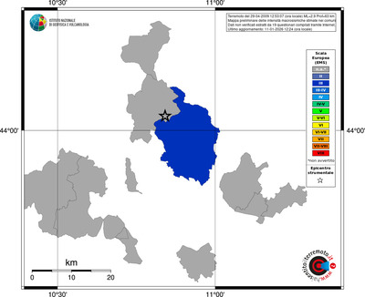 Mappa EMS - territori comuni