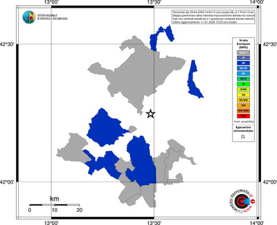 Mappa EMS - territori comuni