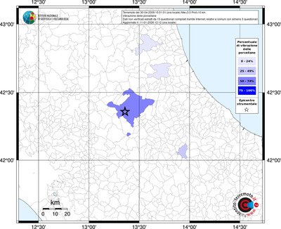 Mappa territorio comunale con almeno 3 questionari