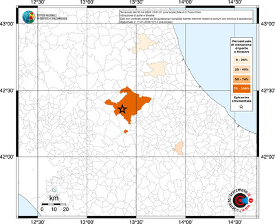 Mappa territorio comunale con almeno 3 questionari