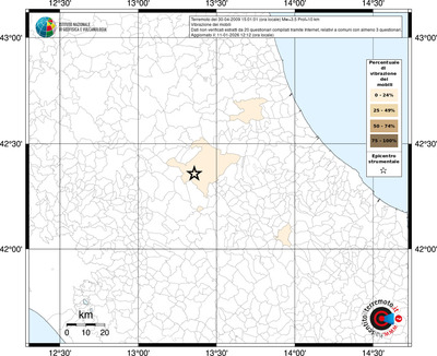 Mappa territorio comunale con almeno 3 questionari