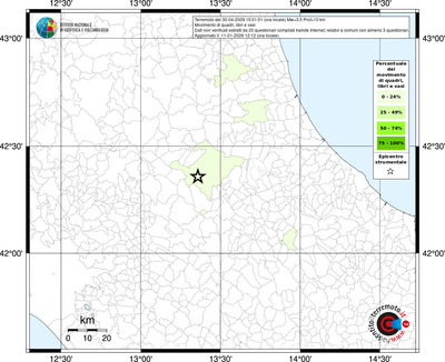 Mappa territorio comunale con almeno 3 questionari