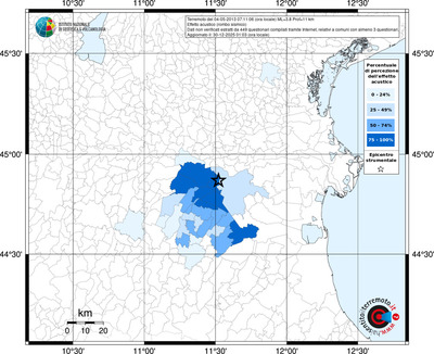 Mappa territorio comunale con almeno 3 questionari