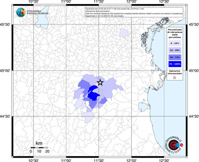 Mappa territorio comunale con almeno 3 questionari