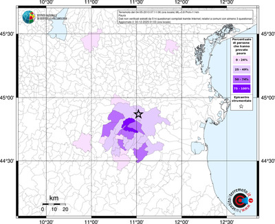 Mappa territorio comunale con almeno 3 questionari