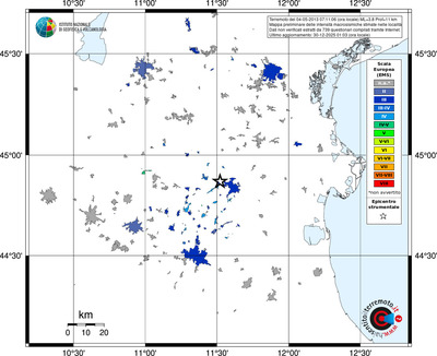 Mappa EMS - territori località