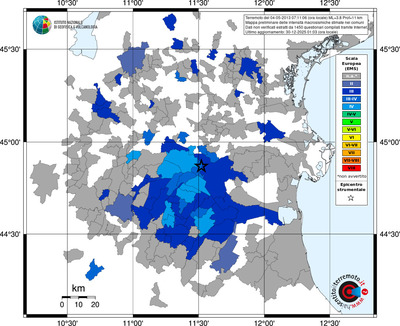 Mappa EMS - territori comuni