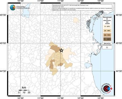 Mappa territorio comunale con almeno 3 questionari