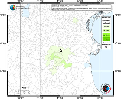 Mappa territorio comunale con almeno 3 questionari