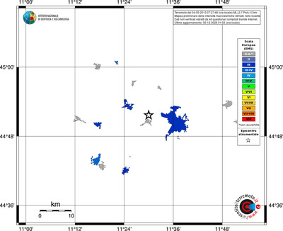 Mappa EMS - territori località