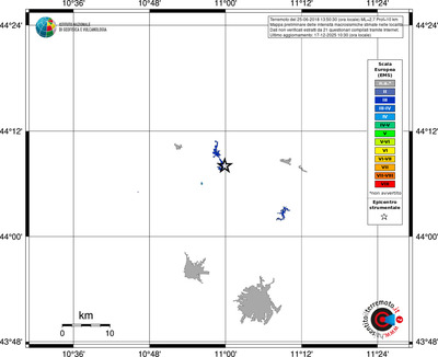 Mappa EMS - territori località