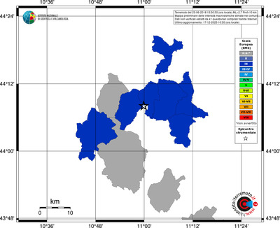 Mappa EMS - territori comuni