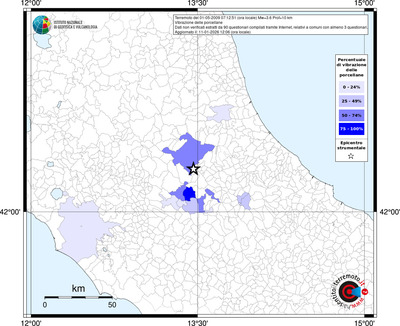 Mappa territorio comunale con almeno 3 questionari