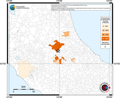 Mappa territorio comunale con almeno 3 questionari