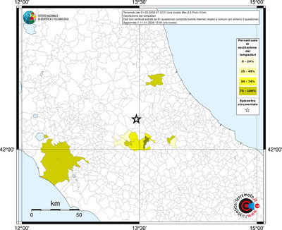 Mappa territorio comunale con almeno 3 questionari