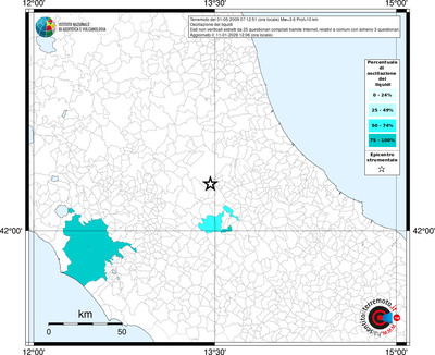 Mappa territorio comunale con almeno 3 questionari