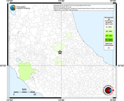 Mappa territorio comunale con almeno 3 questionari
