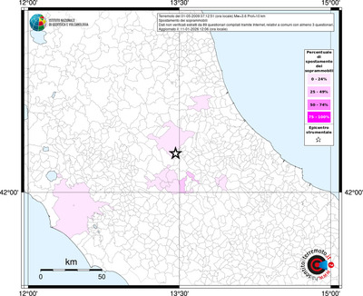 Mappa territorio comunale con almeno 3 questionari