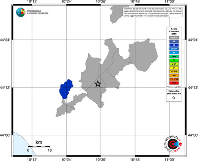 Mappa EMS - territori comuni